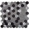 Apollo Tile Sample, Silver, Grey & Black Picket 20 12"x12" Peel & Stick Tile TCPLST9904 Sample - alternate 1